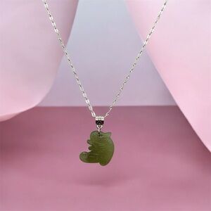 Vintage Flying Dragon Pendant With New Silver Plated Chain